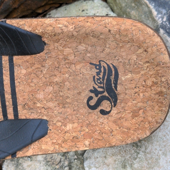 Strand Men's Black with Cork Sole Flip-Flops - Picture 4 of 13